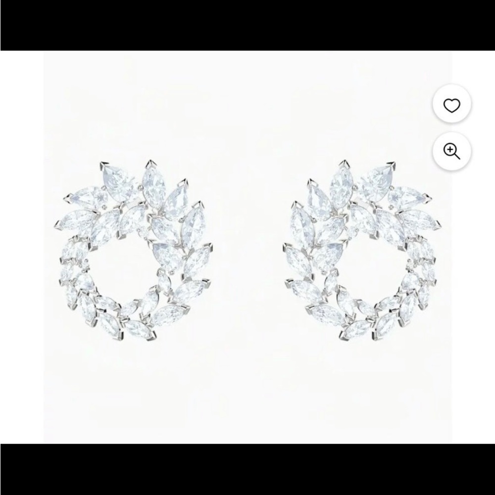 - - Swarovski Crystal "Louison" Marquise Crystal Wreath Earrings rhodium p…